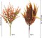 6-Pack Artificial Fall Flowers & Boston Ferns – UV-Resistant Faux Plants for Outdoor Garden, Front Porch, Sidewalk, Window Boxes & Indoor Autumn Décor (Orange)